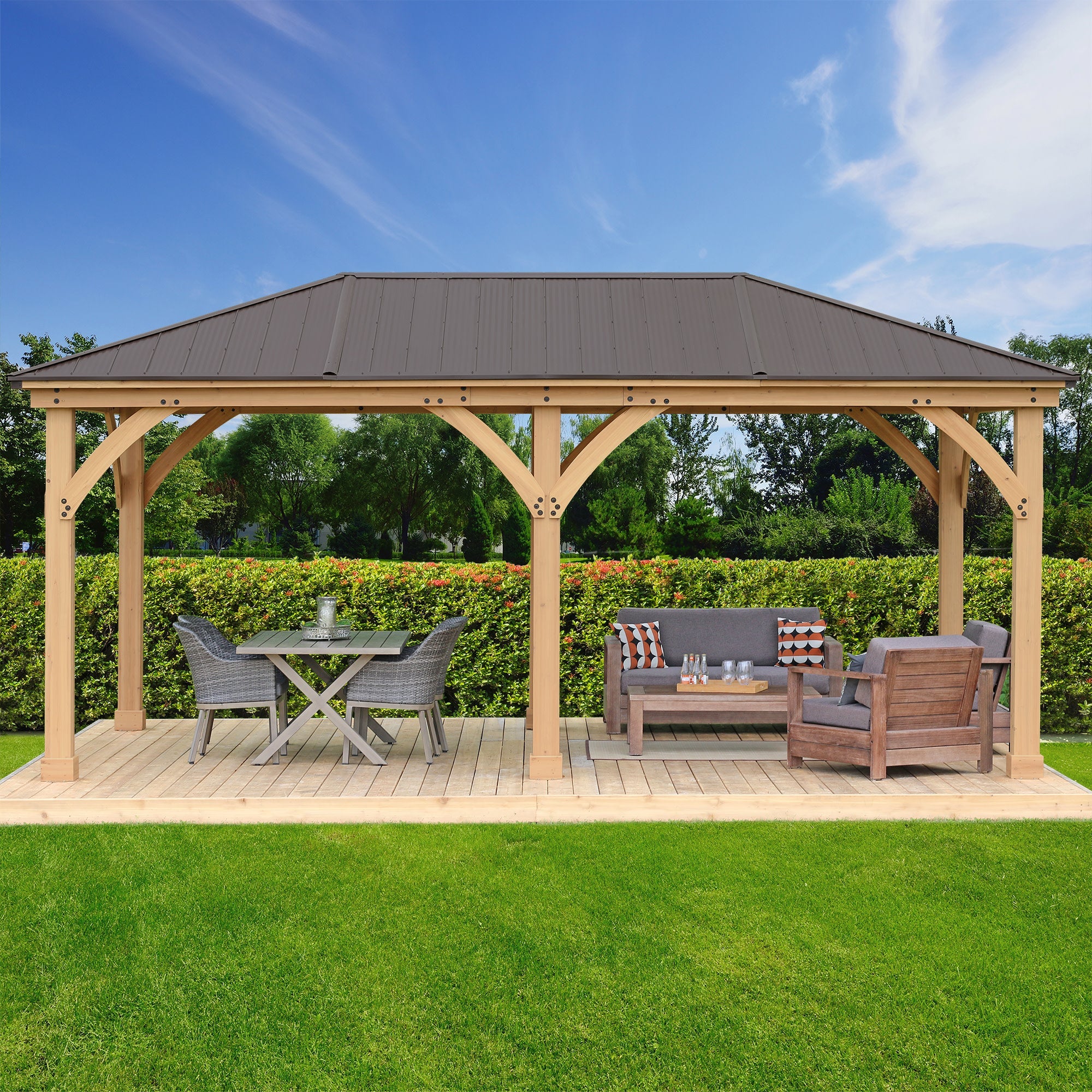 12 x 20 Wood Frame Gazebo