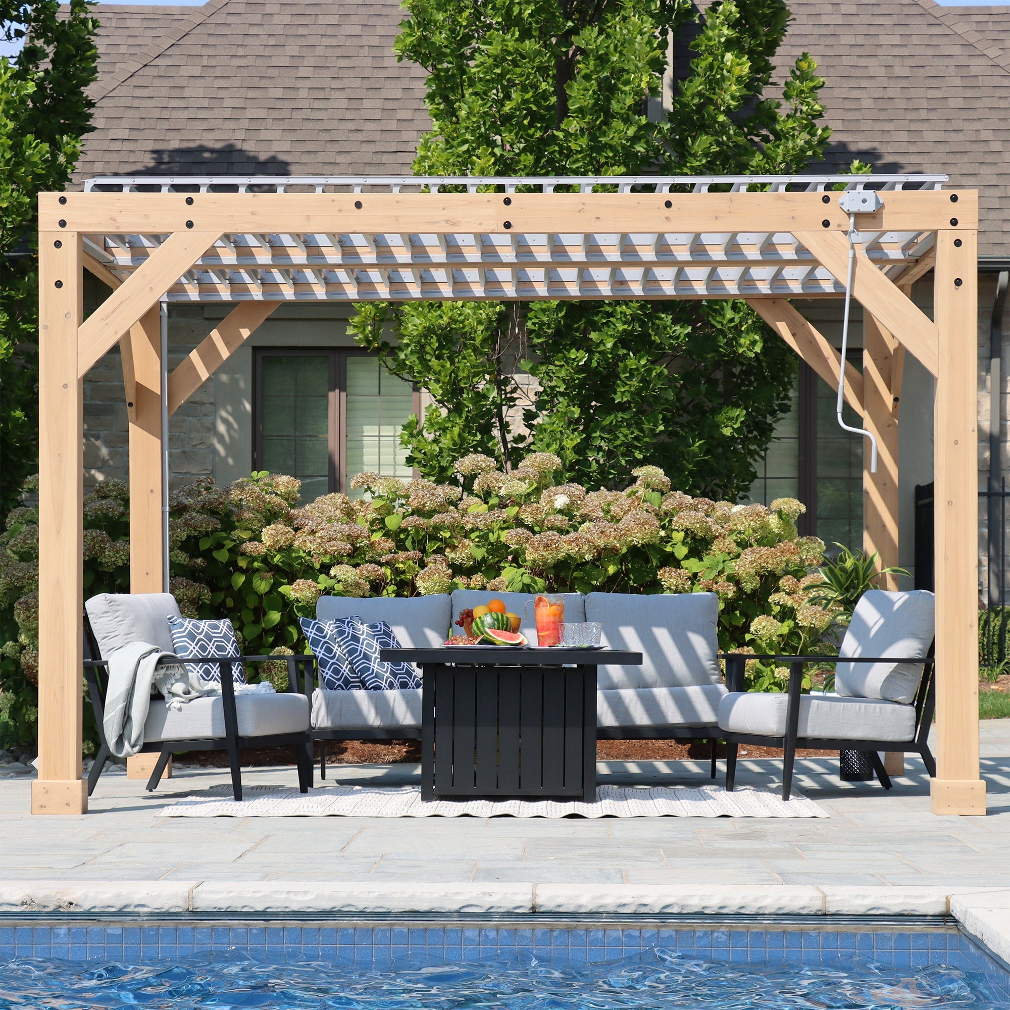 10 x 12 Meridian Wood Room with Louvered Roof